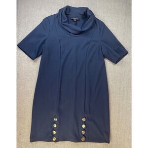 Perceptions Dress Cowl Neck Textured Nautical Size 1X